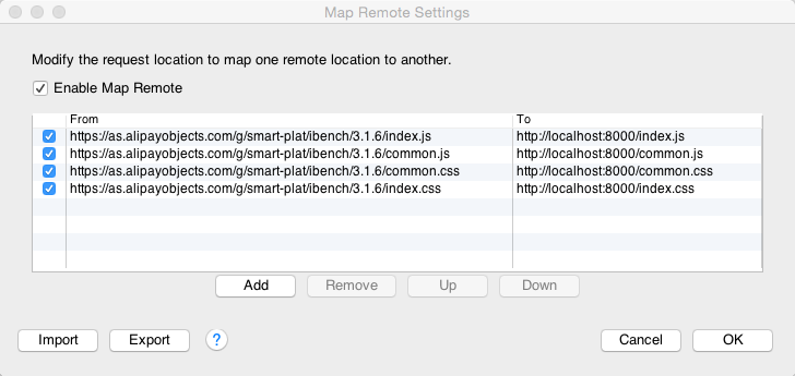 map setting